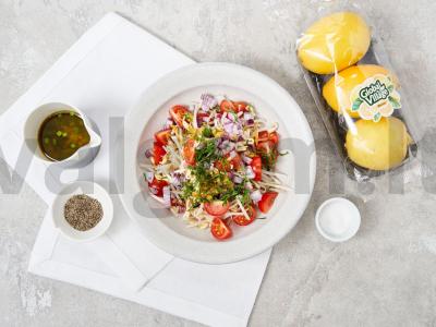 Naudingas salotas su daigintu mašu Žingsnis 2