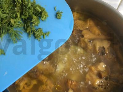 Grybų sriuba su voveraitėmis Žingsnis 7