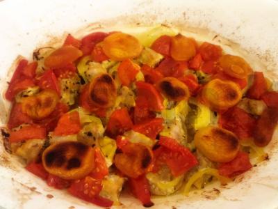 Kepta kiauliena su pomidorais ir džiovintomis abrikosais Žingsnis 4