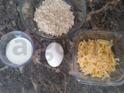 Avižų blynas su kietuoju sūriu pusryčiams Žingsnis 1