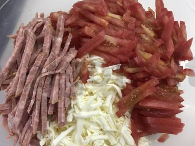 Sūrio salotos Žingsnis 1