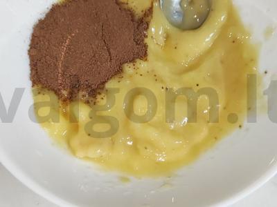 Šokoladinis-bananų pudingas iš trijų ingredientų Žingsnis 2