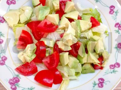 PP salotas su krevetėmis ir avokadu Žingsnis 2