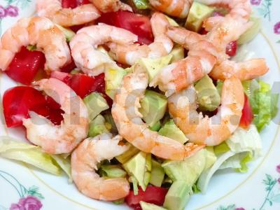 PP salotas su krevetėmis ir avokadu Žingsnis 3
