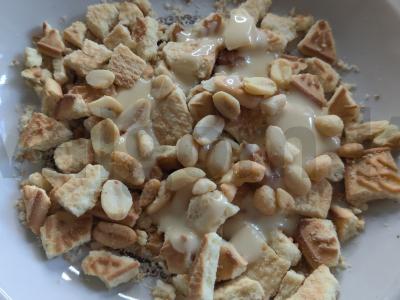 Desertiniai triufeliai su levandomis, žemės riešutais ir konjaku Žingsnis 3