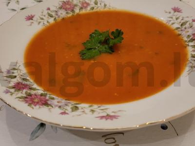 Pomidorų sriuba pagrindine nuotrauka