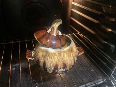 Bulvės puode su šonine ir grietine „Kaip kaime“ Žingsnis 7