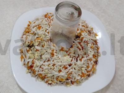 „Granatų apyrankė“ su riešutais ir džiovintais slyvomis Žingsnis 4