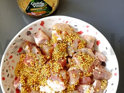 Kiauliena su prancūziškais garstyčiomis Žingsnis 1