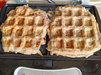 Vieniški cukinijų vafliai su kefyru Žingsnis 4