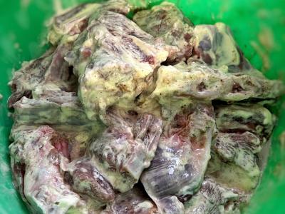 Daržovės su mėsa, keptos maiše Žingsnis 1