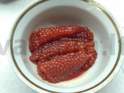 Raudona ikra mažai sūdyta Žingsnis 1