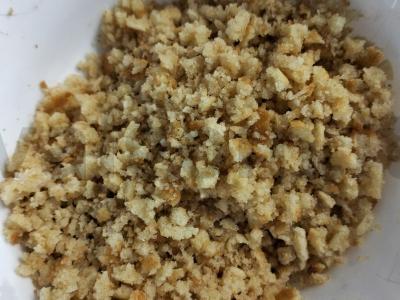 Greitas desertas iš biskvitinio pagrindo su varške ir linų sėmenimis Žingsnis 1