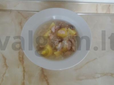 Lašišų sriuba su ryžiais ir daržovėmis pagrindine nuotrauka