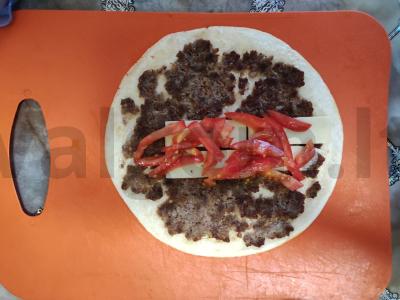 Tortilija su daržovėmis ir faršu Žingsnis 2