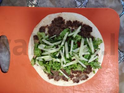 Tortilija su daržovėmis ir faršu Žingsnis 3