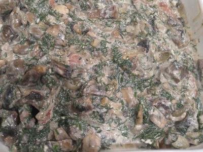 Puiki upėtakis su grybais ir sūriu Žingsnis 4