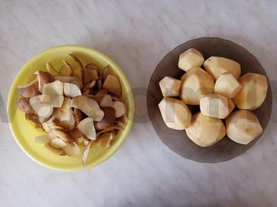 Kaimiški bulvės su provanso žolelėmis Žingsnis 1