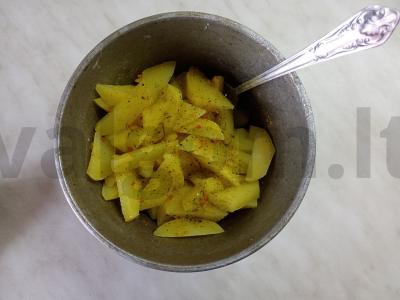 Kaimiški bulvės su provanso žolelėmis Žingsnis 4