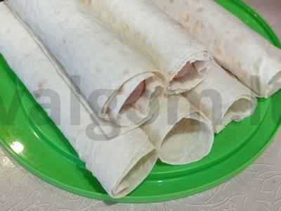 Dešrelės lavaše Žingsnis 3