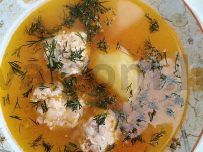 Sriuba su meatballs ir daržovėmis Žingsnis 7