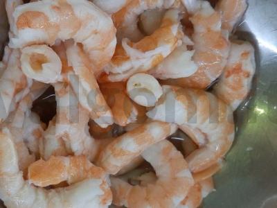 Funchosa su krevetėmis grietinėlės padaže vakarienei Žingsnis 1