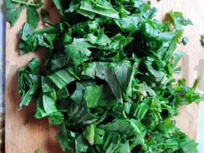 Špinatų sriuba su meatballs Žingsnis 5