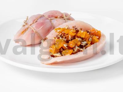 Kalakutienos filė su pekano riešutais ir džiovintomis slyvomis Žingsnis 1