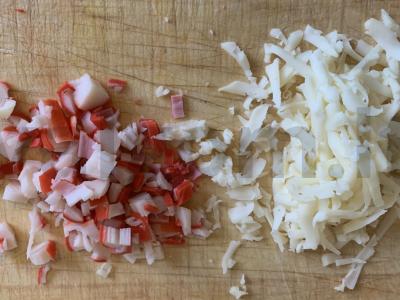 Makaronai su krabų lazdelėmis Žingsnis 2