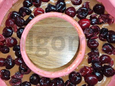 Šokoladinis keksiukas su vyšniomis pieno pagrindu Žingsnis 10