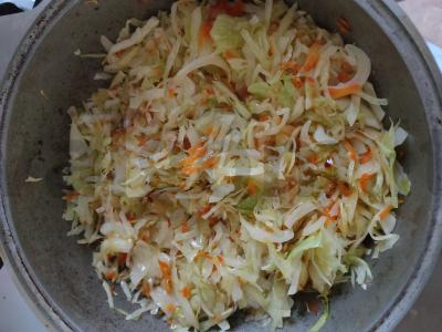 Troškinta kopūstai su bulvėmis Žingsnis 3