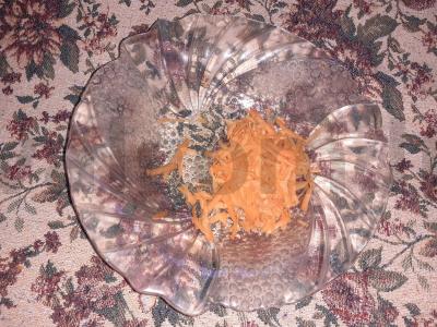 Salotos su cukinija ir marinuotais kopūstais Žingsnis 1