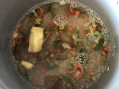 Rudieji ryžiai su daržovėmis Žingsnis 3