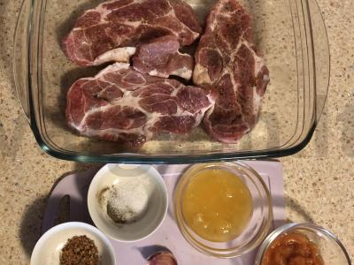 Kepta kiaulės kaklas Žingsnis 1