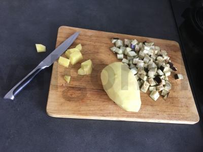 Šildantis rudens troškinys su baklažanais Žingsnis 2