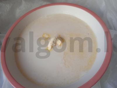 Pieninė košė iš polentos su mėlynėmis Žingsnis 4