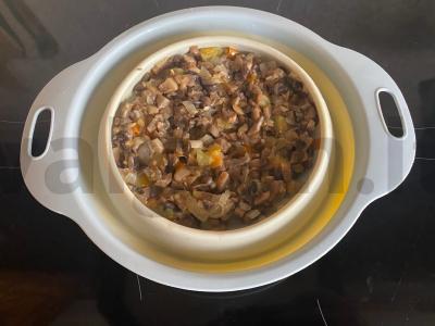 Vištienos atšaldytas su daržovėmis ir grybais Žingsnis 3