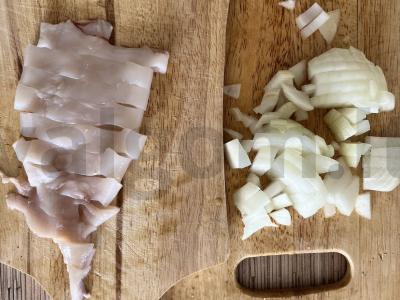 Kalmarai su miško grybais Žingsnis 2