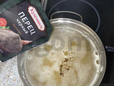 Sriuba per valandą pagal firminį receptą, su rūkytais produktais Žingsnis 11