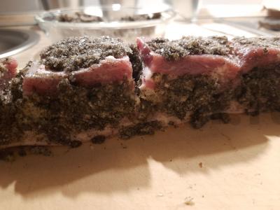 Sūdyta šoninė su česnaku ir prieskoniais Žingsnis 3