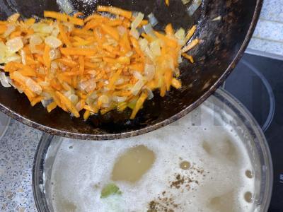 Sriuba per valandą pagal firminį receptą, su rūkytais produktais Žingsnis 13