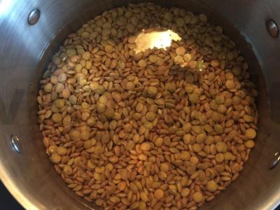 Rudųjų lęšių kotletai Žingsnis 1