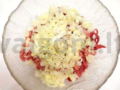 Sultingi mantai su kiauliena ir jautiena namuose Žingsnis 2