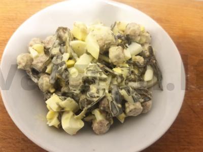 Kopūstų ir kiaušinių salotos su sėlenomis pagrindine nuotrauka