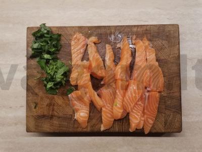 Namų blynai su varške ir lašiša Žingsnis 3