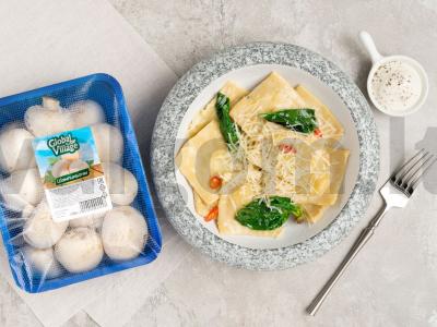 Ravioliai su grybais ir sūriu pagrindine nuotrauka