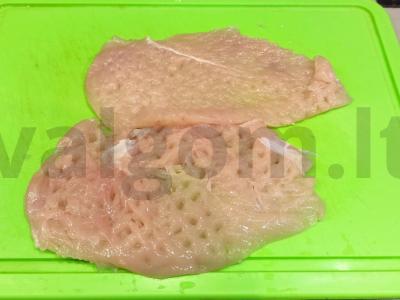 Vištienos ritinėliai su sūriu Žingsnis 3