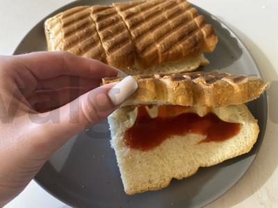 Krištoliniai karšti sumuštiniai su sultingomis dešrelėmis ir kopūstais Žingsnis 6