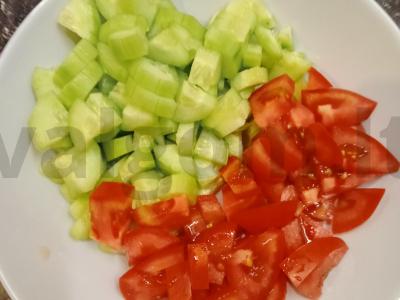 Daržovių salotas su garstyčių aliejumi ir krapais Žingsnis 1