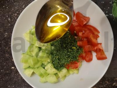 Daržovių salotas su garstyčių aliejumi ir krapais Žingsnis 2